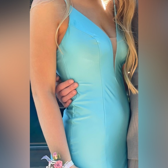 Teal/Blue Prom dress/ Wedding guest dress - Picture 2 of 4